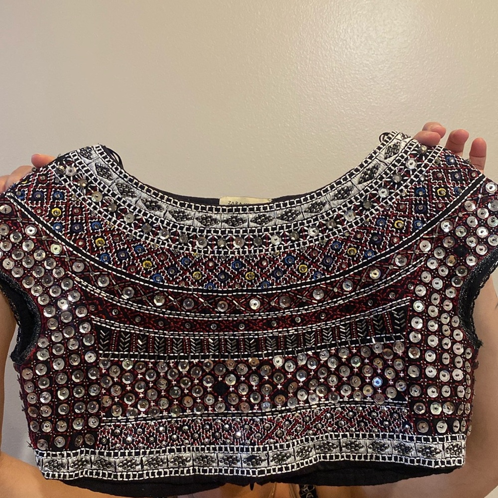 Sequin Crop Top